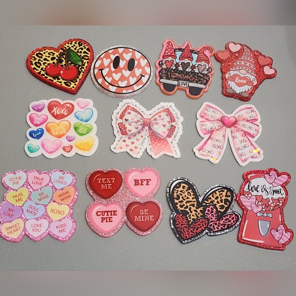 Acrylic Flatbacks Valentines Day Love New Inventory For Review Purposes Only - Picture 2 of 3